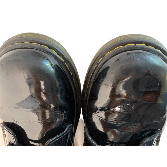 Dr. Martens Junior 1460 J Patent Leather Combat Boots Size 4 M / 5 L GUC 7482 - Picture 12 of 15